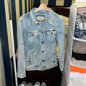 Pull & Bear distressed denim jacket